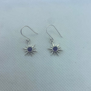 Amethyst star earrings