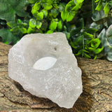 Clear quartz cluster holder