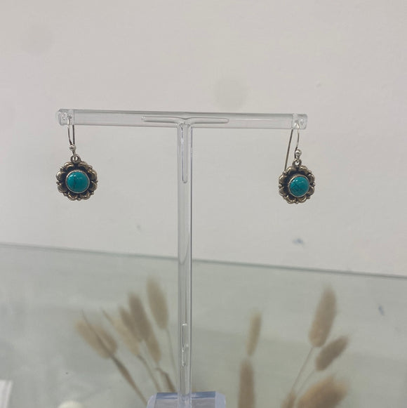 turqouise round earrings