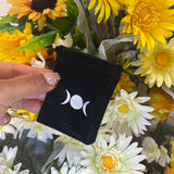 Black moon velvet pouch
