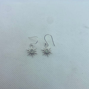 Moonstone star earrings
