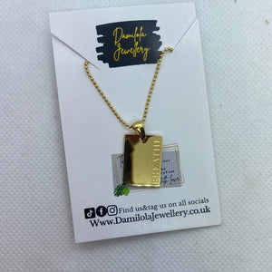 Breathe necklace gold