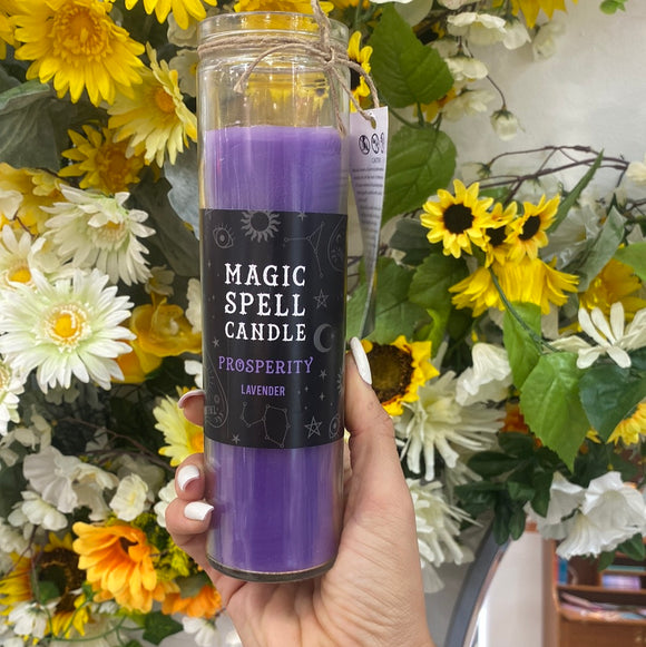 Magic spell candle prosperity lav