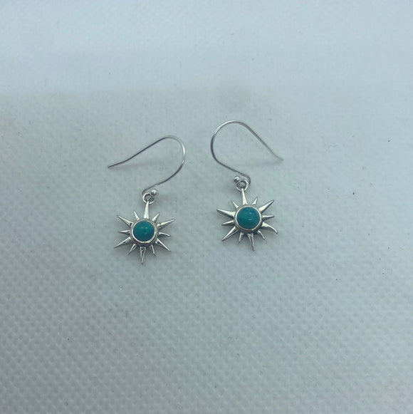 Turquoise star earrings
