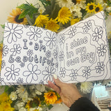 Affirmation colouring book