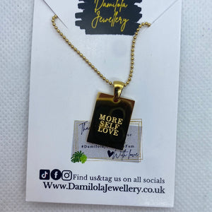 More self love necklace gold