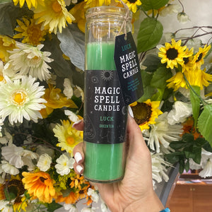 Magic spell candle luck green