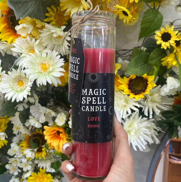 Magic spell candle Love red rose