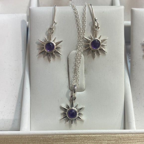 Amethyst necklace/earrings set