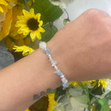 Aquamarine & Moonstone chipped bracelet