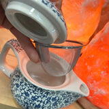 Small blue teapot