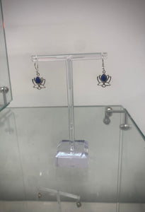 Lotus lapis lazuli earrings