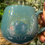 Green fortune teller colour changing mug